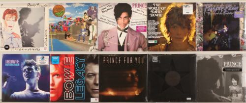 A collection of Recent Issue David Bowie and Prince LPs, David Bowie titles to include (1) Black ...