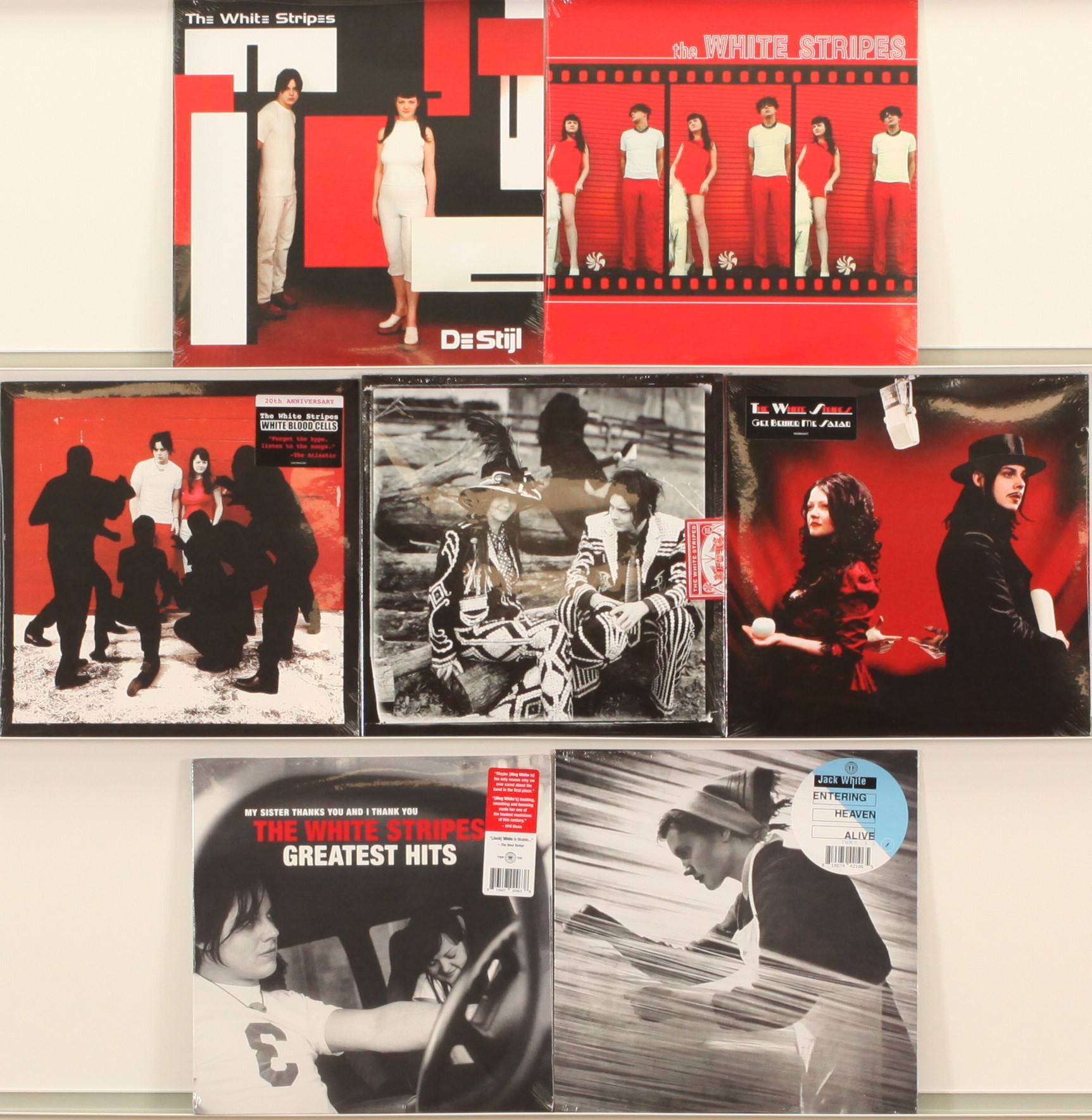 A collection of Recent Issue White Stripes and Related LPs to include (1) The White Stripes (2022...