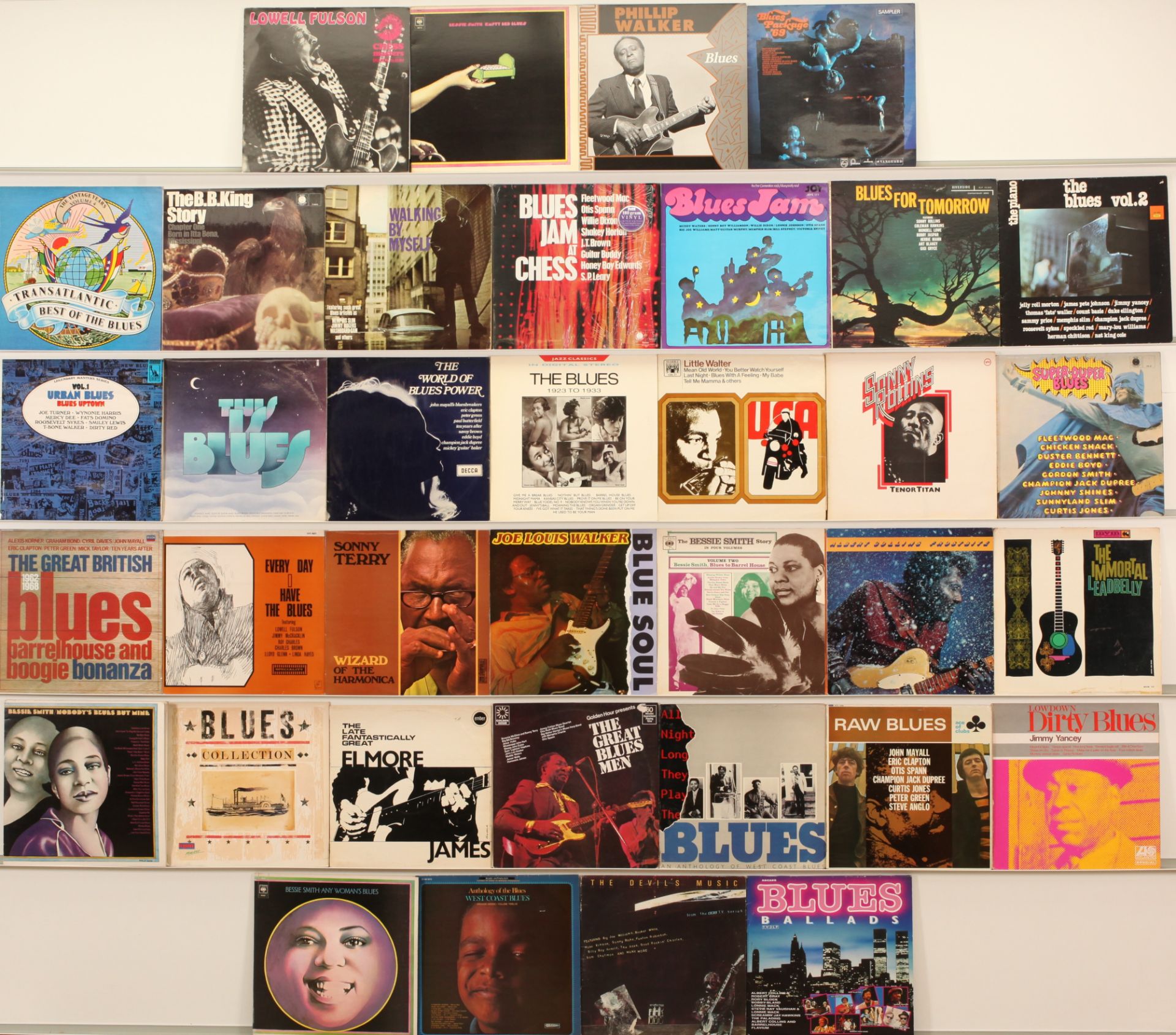 A collection of Blues Rock LPs
