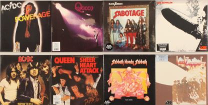 Collection Of Classic Rock LPs to include (1) AC/DC - Powerage (2009 Europe Reissue Remastered, 5...