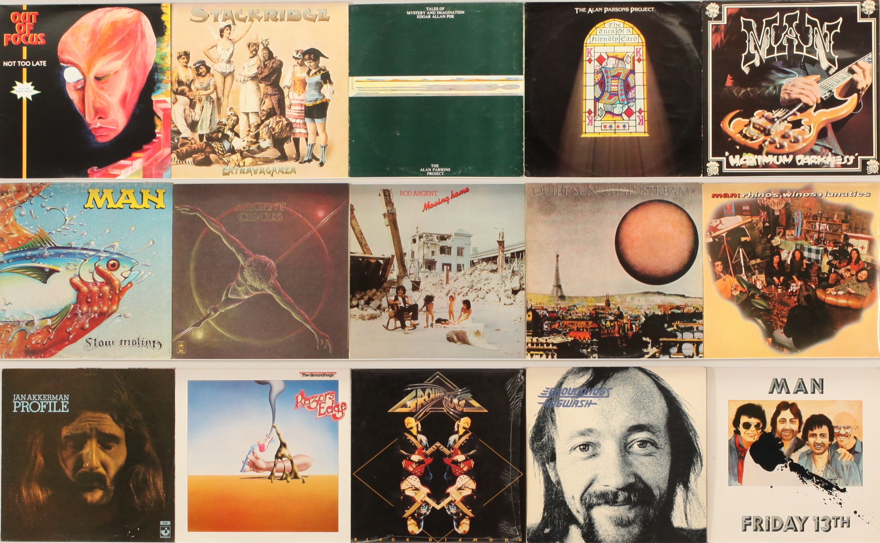 A collection of Prog and Jazz Rock LPs