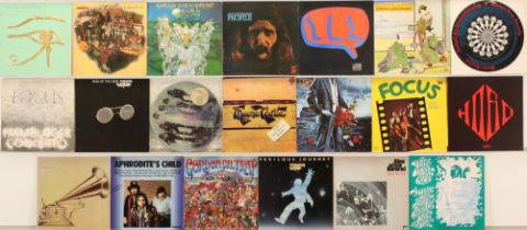 A collection of Prog Rock LPs and 12"