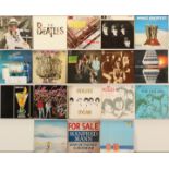 A collection of Classic Rock LPs