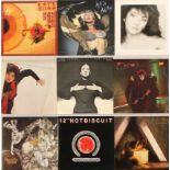 A collection of Kate Bush and Lene Lovich LPs and 12"