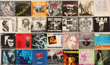 A collection of Punk LPs and 12"