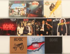 A collection of Recent Issue AC/DC LPs to include (1) High Voltage (2009 Europe Reissue Remastere...