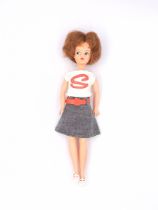 Pedigree mini Sindy vintage Mamselle Fan Club doll, 1967, auburn hair, Good to Good Plus.