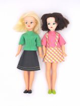 Pedigree Sindy pair of vintage dolls, 1969