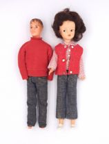 Sindy pair of vintage dolls, 1965