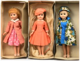 Rosebud teenage fashion vintage dolls, boxed x three