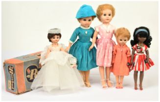 Rosebud teenage fashion vintage dolls x five