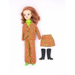 Pedigree Sindy Town and Country Fashion vintage side part hair doll, 1968