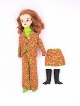 Pedigree Sindy Town and Country Fashion vintage side part hair doll, 1968