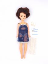 Pedigree Sindy Undie World vintage doll, brunette, 1963