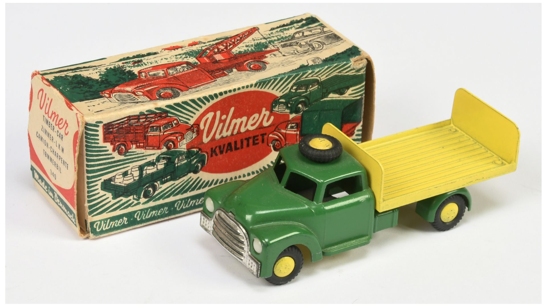 Vilmer 340 flat truck with tailboard - green cab and chassis