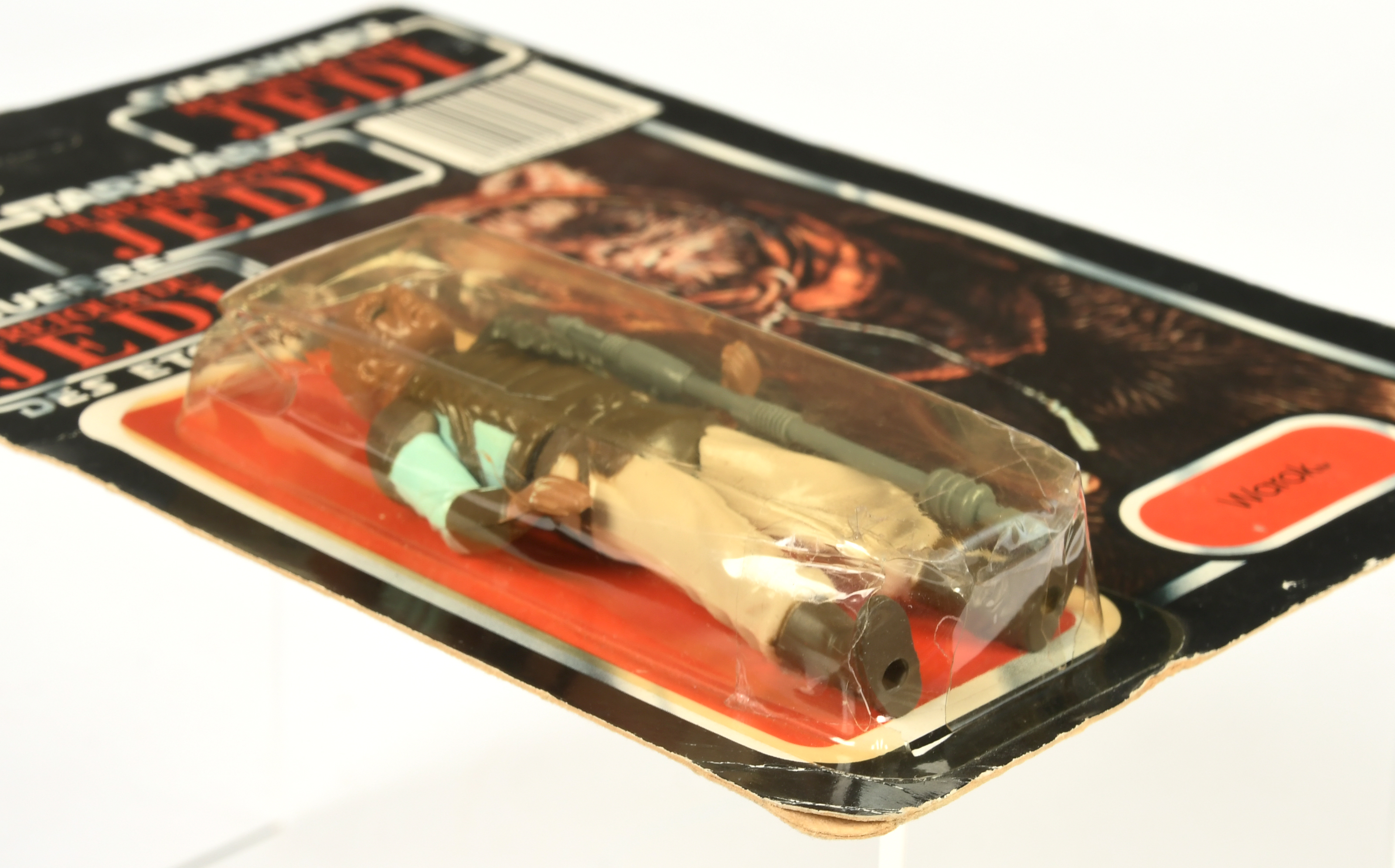 Palitoy Star Wars vintage Tri-Logo Weequay on Warok Mis-card 3 3/4" figure MOC - Image 3 of 4