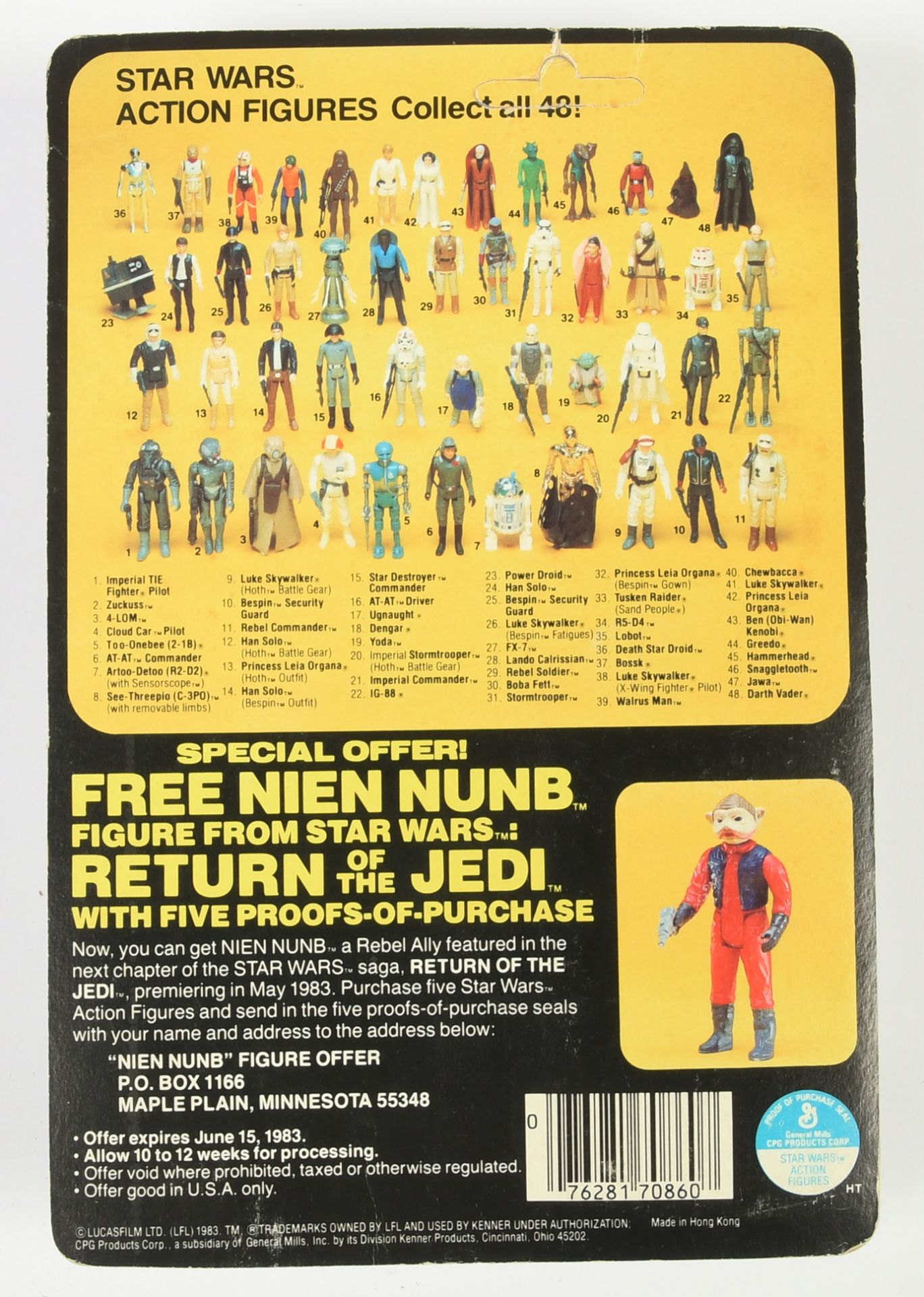 Kenner Star Wars vintage Return of the Jedi Zuckuss 3 3/4" figure MOC - Image 2 of 4