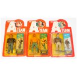 Quantity of vintage Galoob The A-Team action figure x three