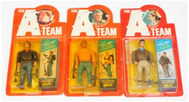 Quantity of vintage Galoob The A-Team action figure x three