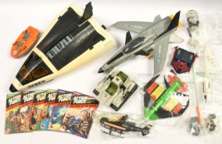 Large quantity of Palitoy Hasbro Action Force & GI Joe vintage 3 3/4" vehicles