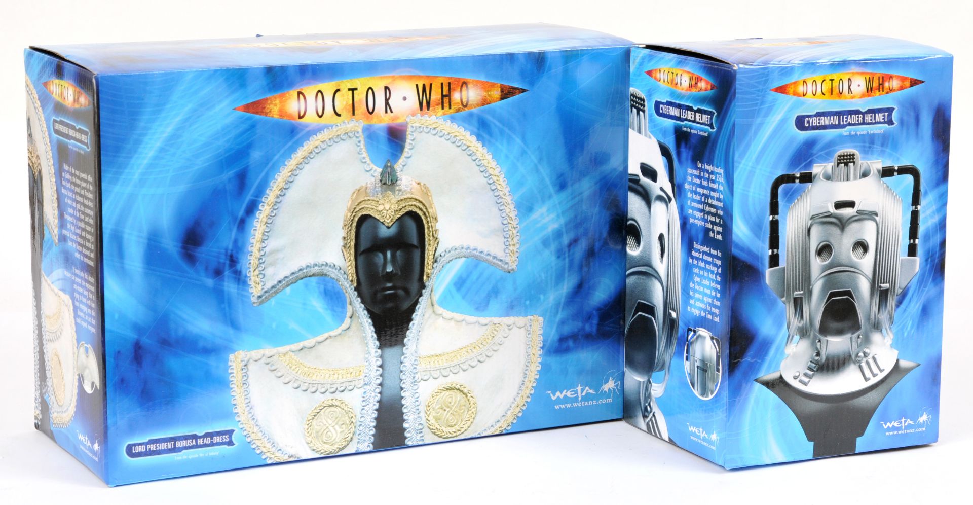 Weta Doctor Who Helmets x two