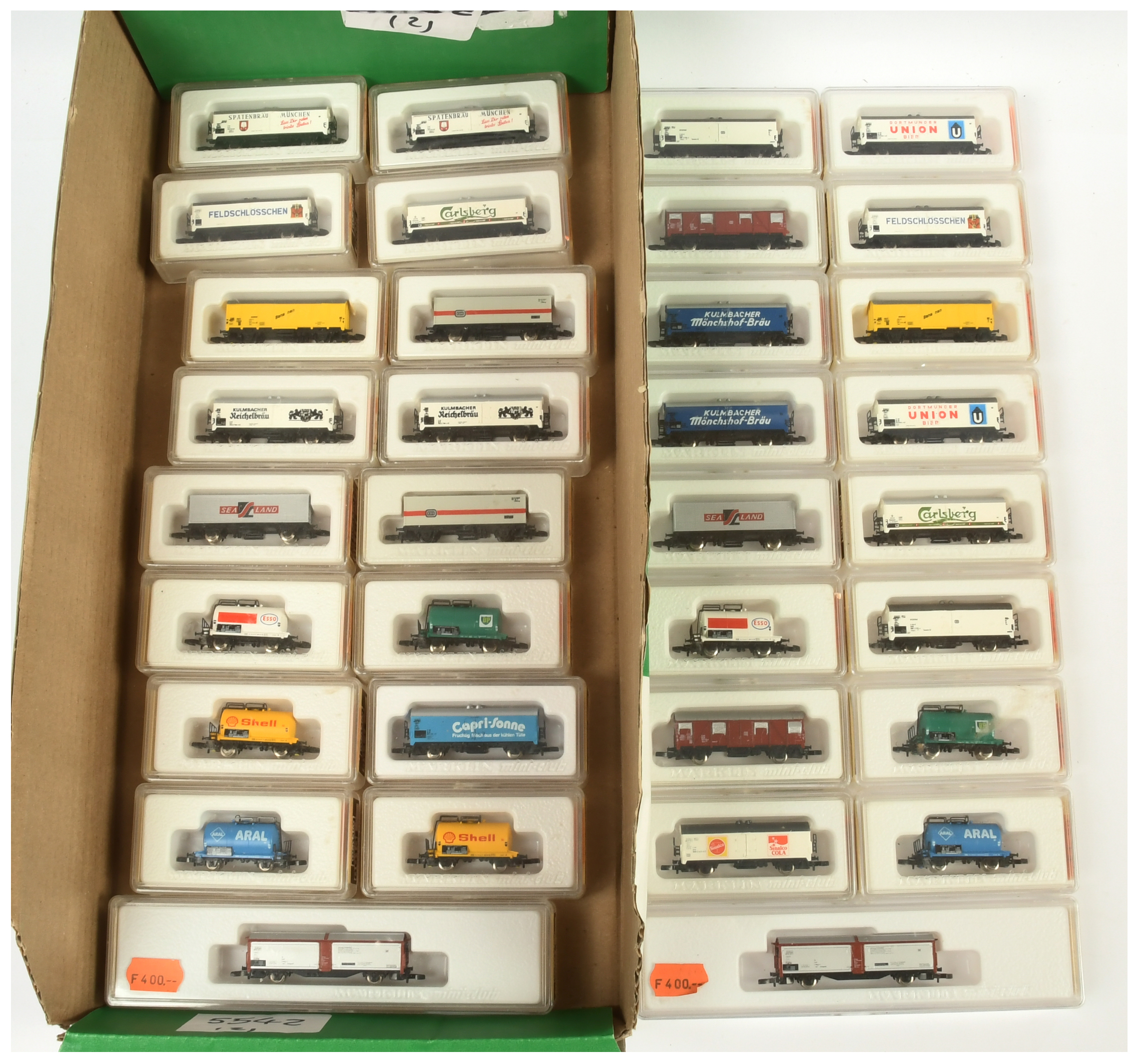 Marklin mini-club Z Gauge group of Goods rolling stock