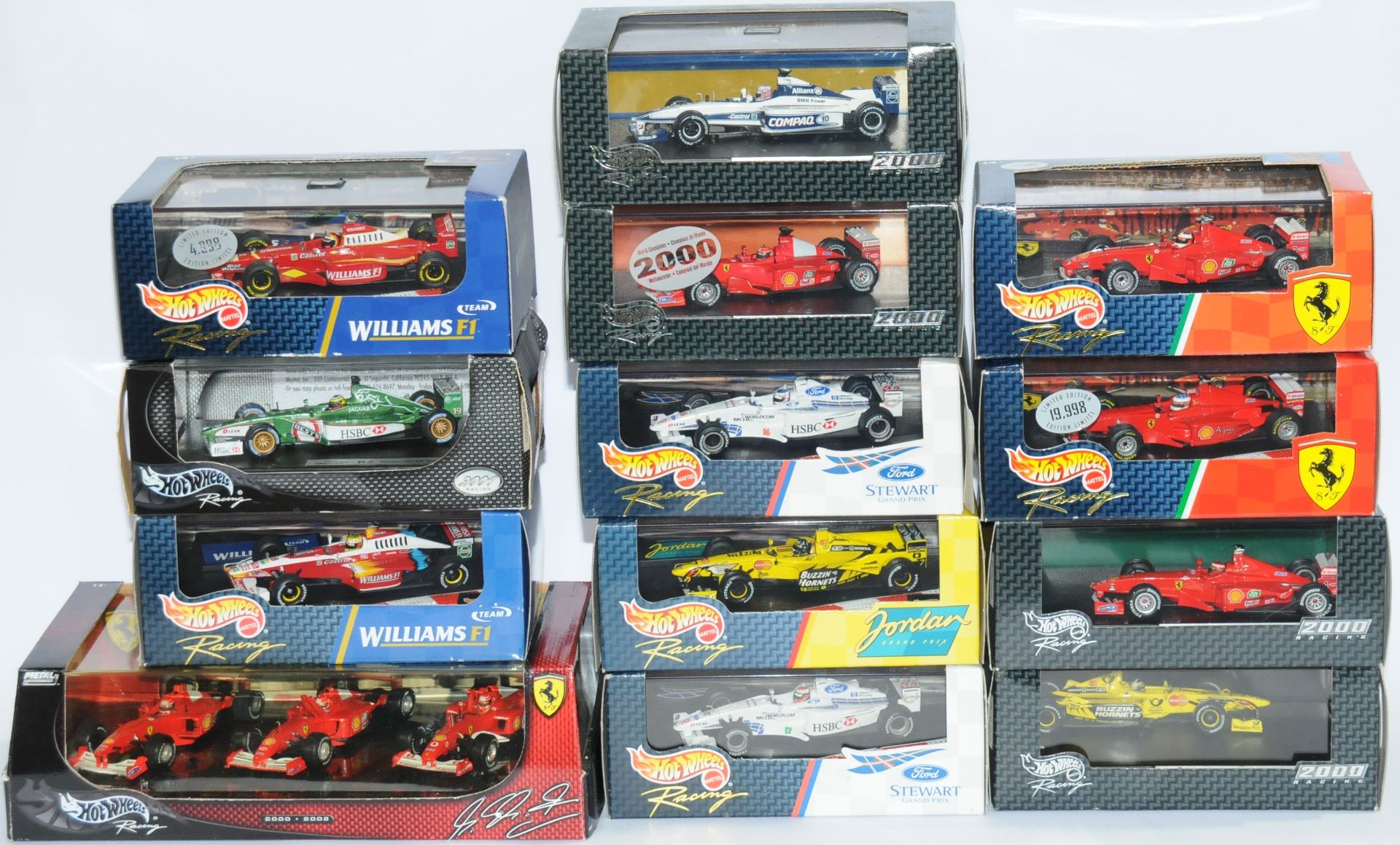 Hotwheels a boxed Race Car group to include 