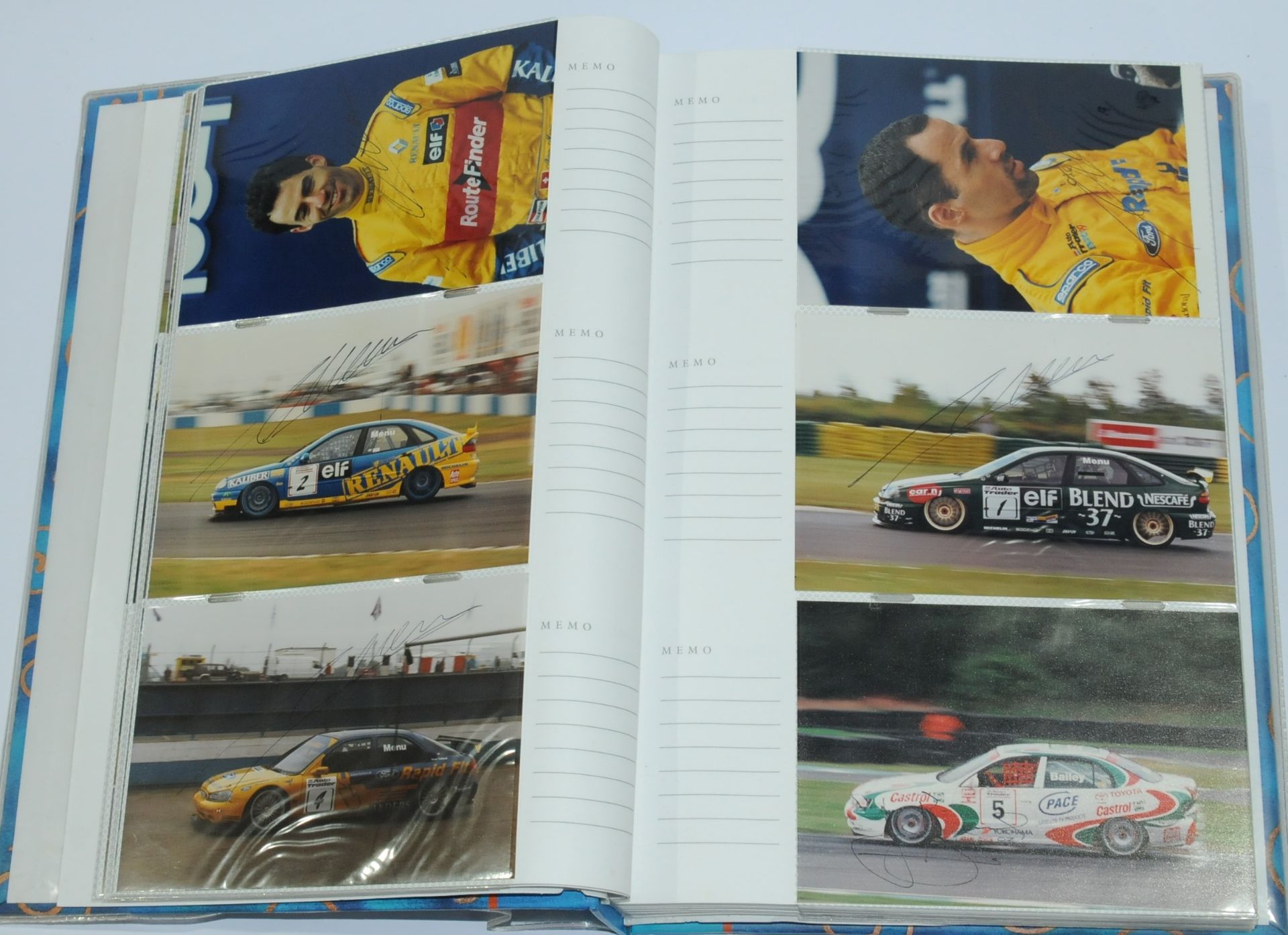 A large qty of British Touring car signed photos to include