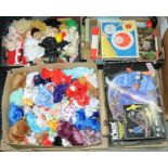 A pallet lot to include games, Beanie bears, K'nex and others