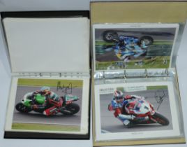 A large qty of signed photos of superbike riders to include