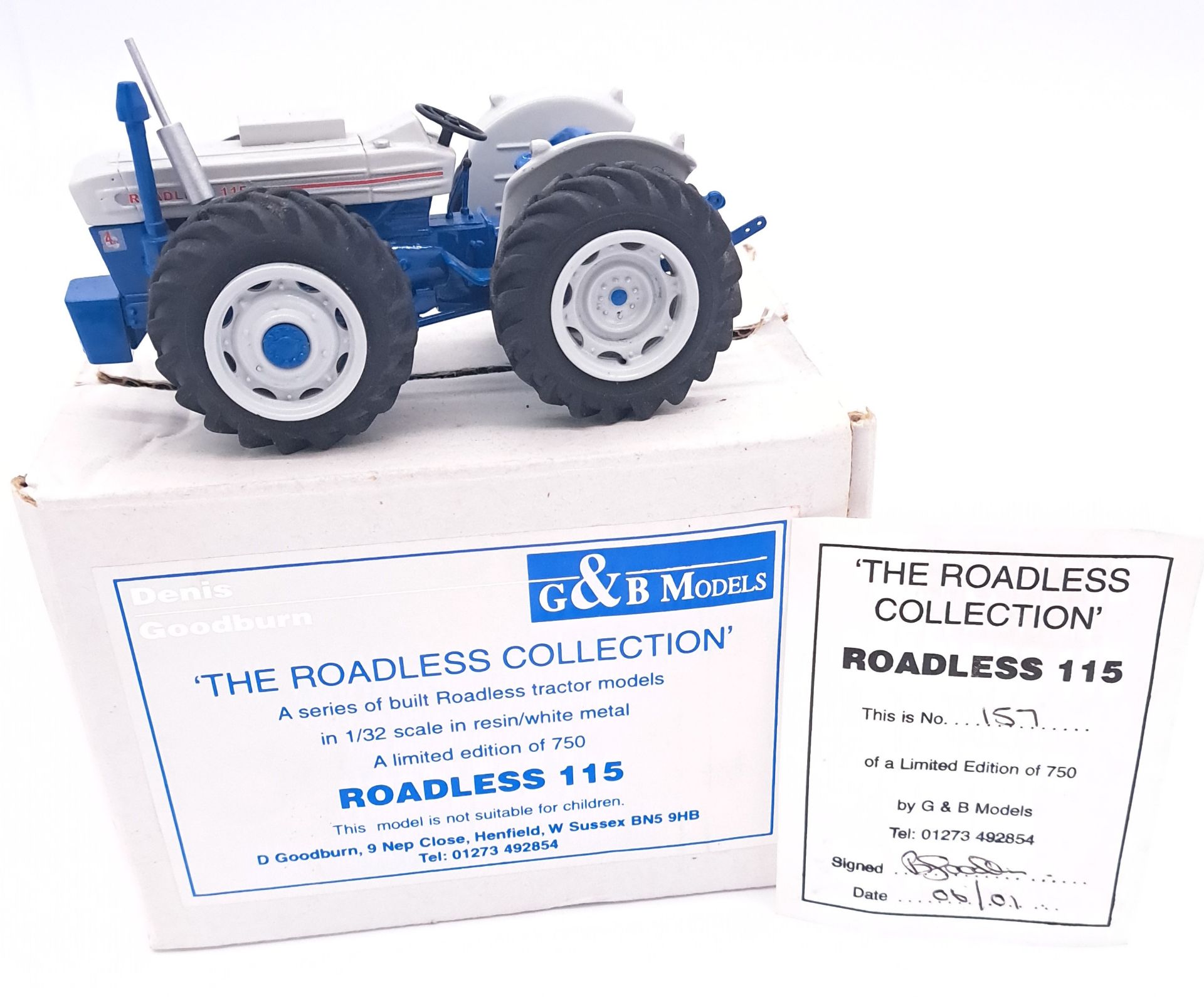 G&B Models. Resin/White Metal limited edition 1:32 scale Tractor