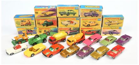 Matchbox Superfast group of early to mid 1970's issue mostly cars.