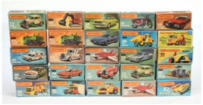 Matchbox Superfast group of empty boxes