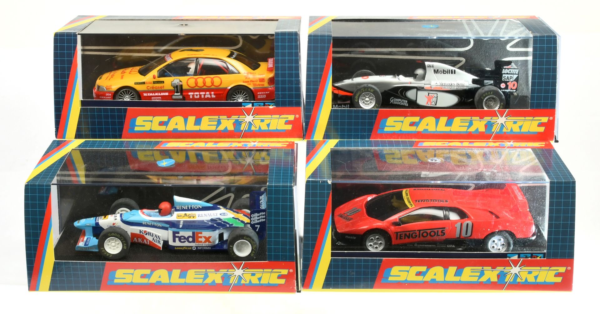 Scalextric Slot Cars Group of Racing Cars