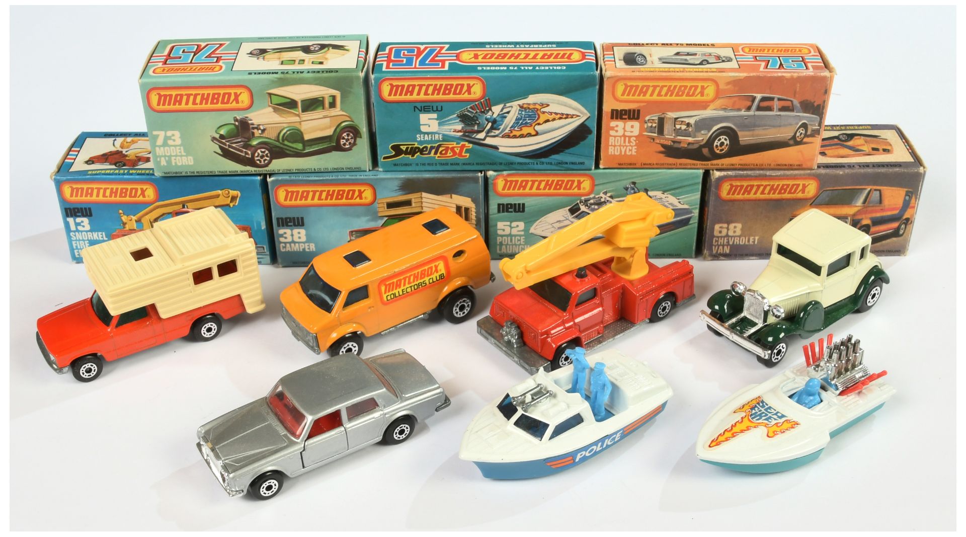 Matchbox Superfast group of mid 1970's to early 1980's issue models