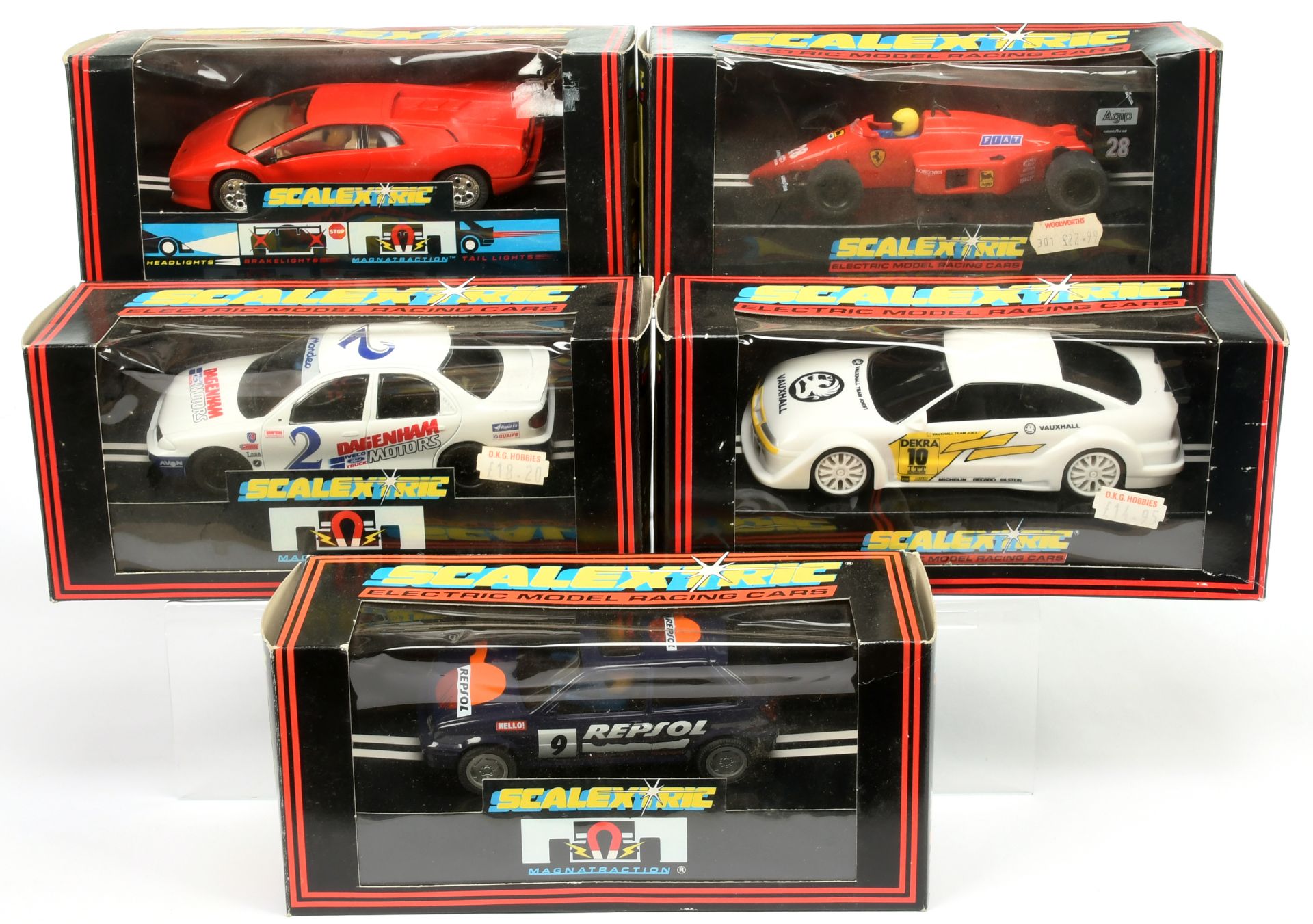 Scalextric Group of Early 1990's Issue Racing Cars