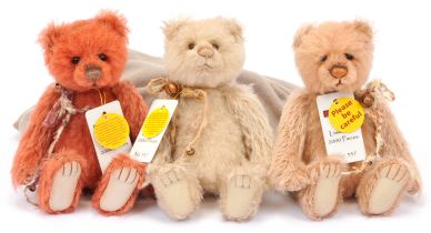 Charlie Bears Minimo Collection teddy bear trio