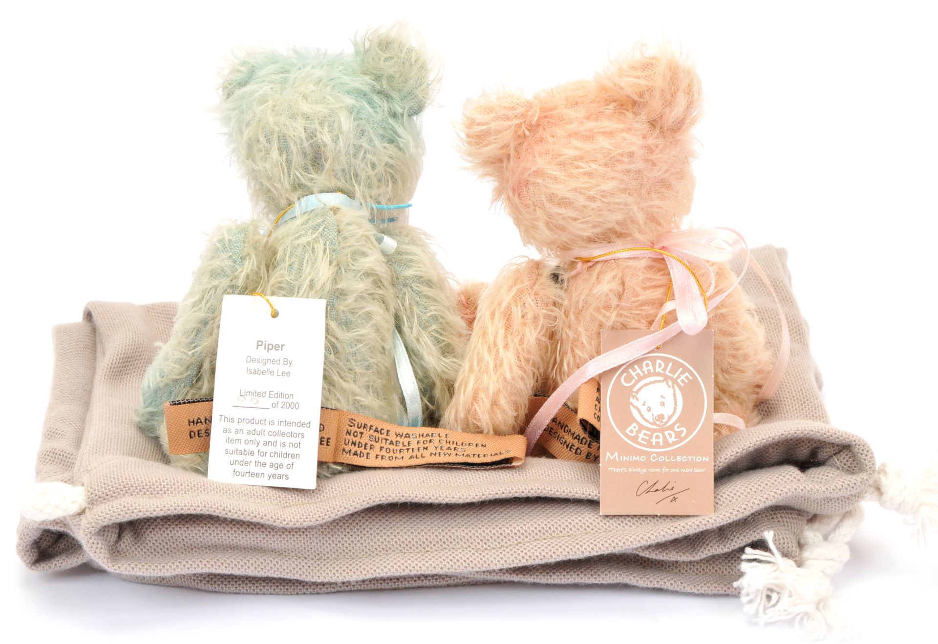 Charlie Bears Minimo Collection teddy bear pair - Bild 2 aus 2