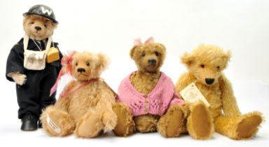Artist designed teddy bears x four
