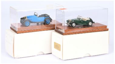 RAE Models MG Collection pair (1) KE002 MG TD - Green, cream interior & folded hood (2) KE012B - ...