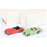 RAE Models Jaguar Collection pair (1) GS005 1951 Jaguar XK150 - apple green (screen missing) (2) ...