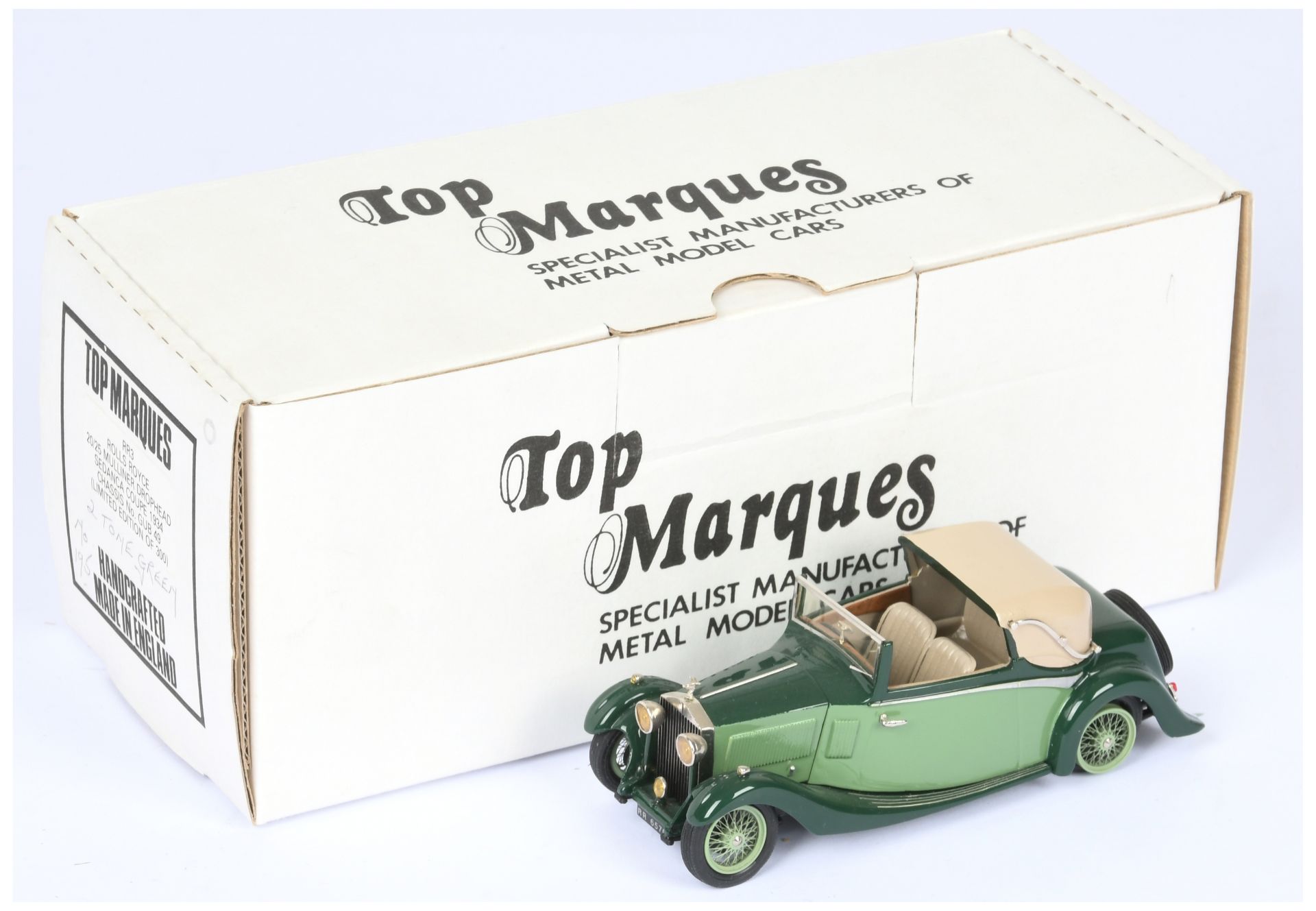 Top Marques RR3 1/43rd scale 1934 Rolls Royce 20/25 Mulliner Drophead Sedanca Coupe Cgasis GUB49 ...