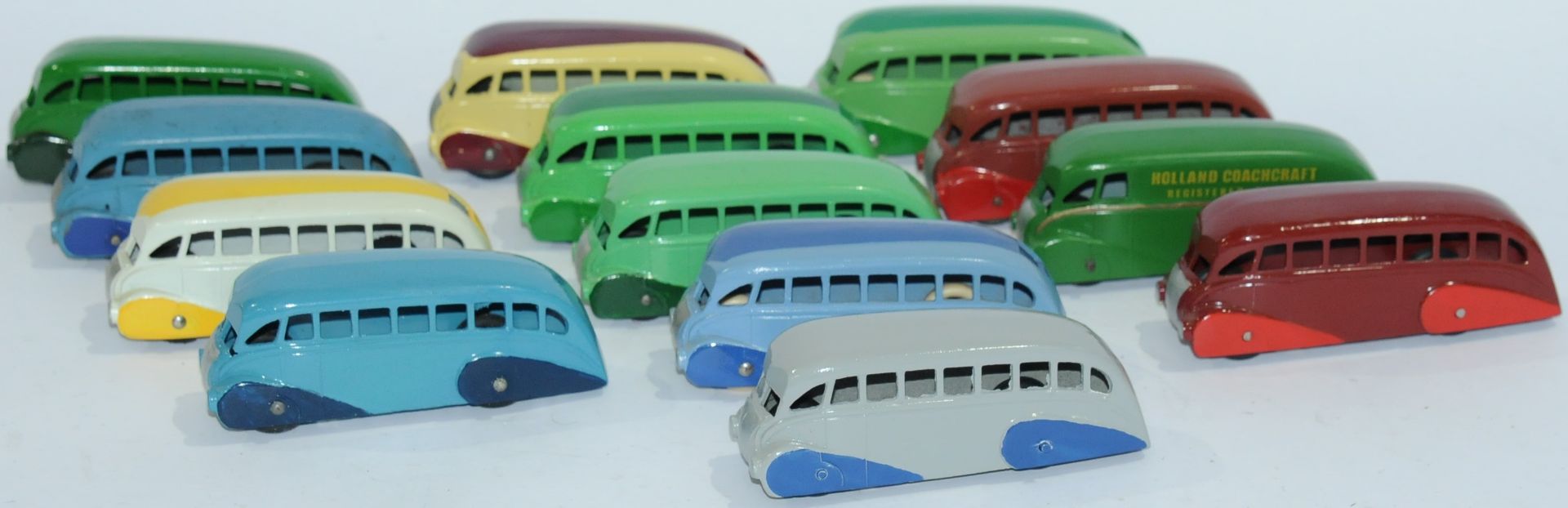 Dinky & Similar an unboxed group of Streamlined Buses and Vans 
