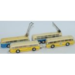 Eheim an unboxed group of HO Scale Trolleycars