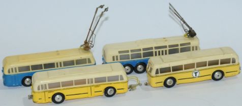 Eheim an unboxed group of HO Scale Trolleycars