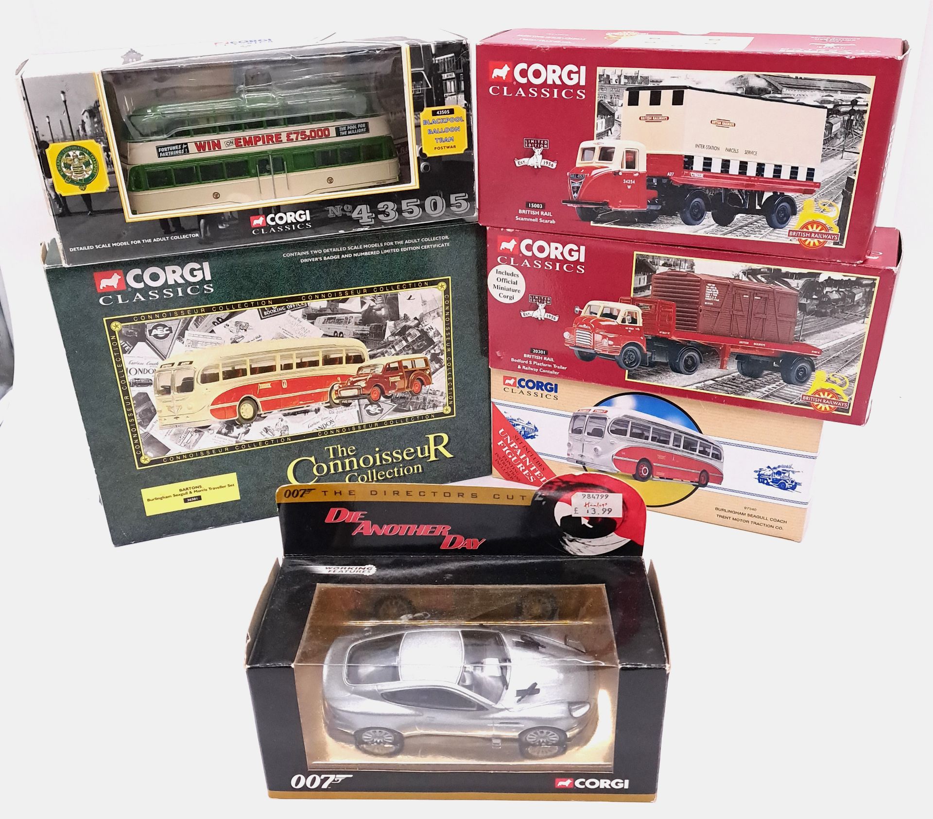 Corgi, a boxed group comprising of Commercial vehicles along with TV related