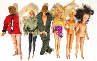 Pedigree, Mattel & Palitoy, an unboxed loose group of partly dressed