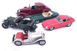 Franklin Mint, a part boxed group of 1:24 scale British Classic models