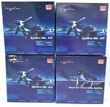 HM Hobby Master, (Air Power Series) a boxed group of 1:48 scale military aircraft "Spitfire" models