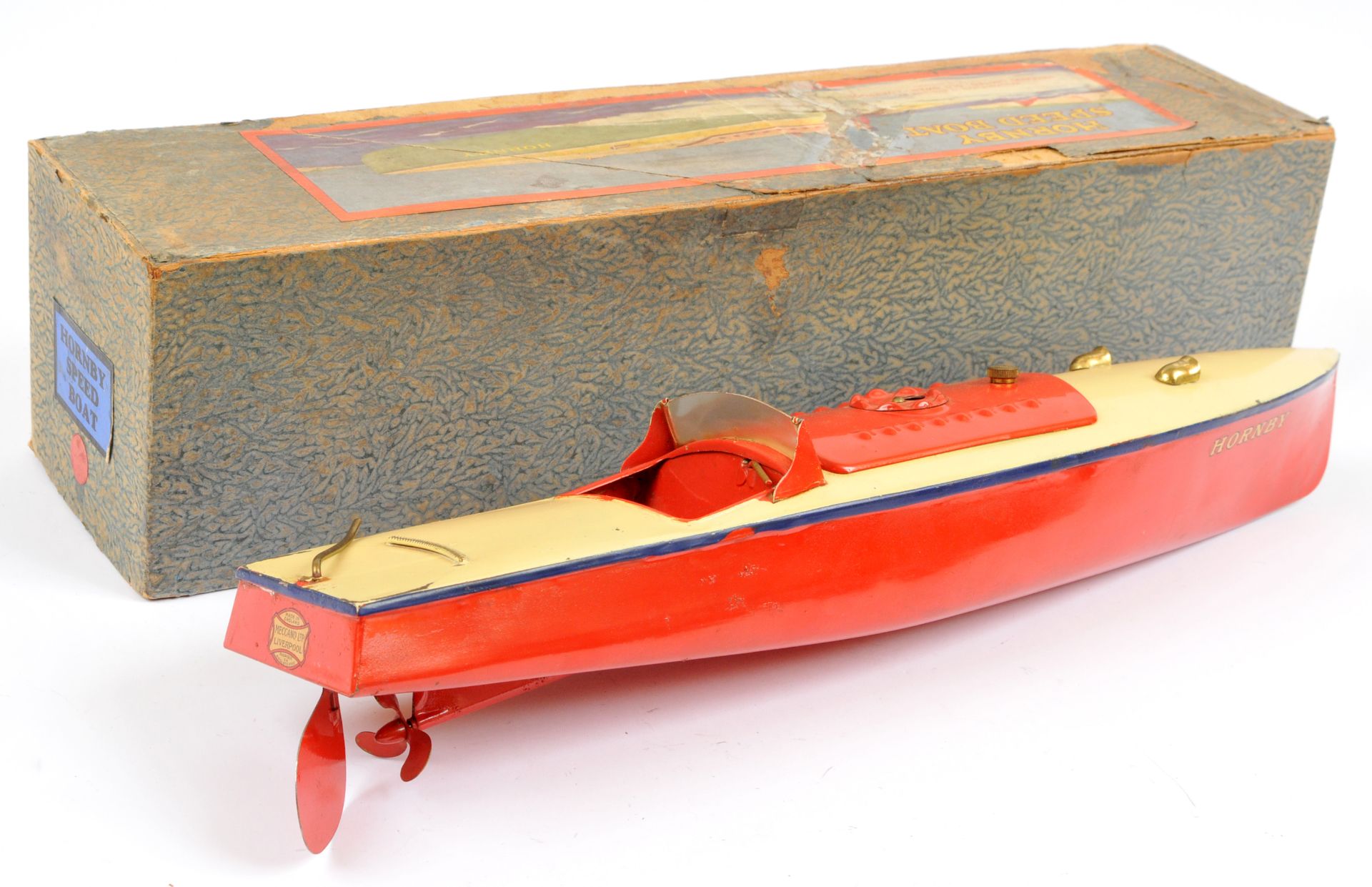 Hornby Pre War tinplate clockwork boat "Hornby" - Bild 3 aus 3